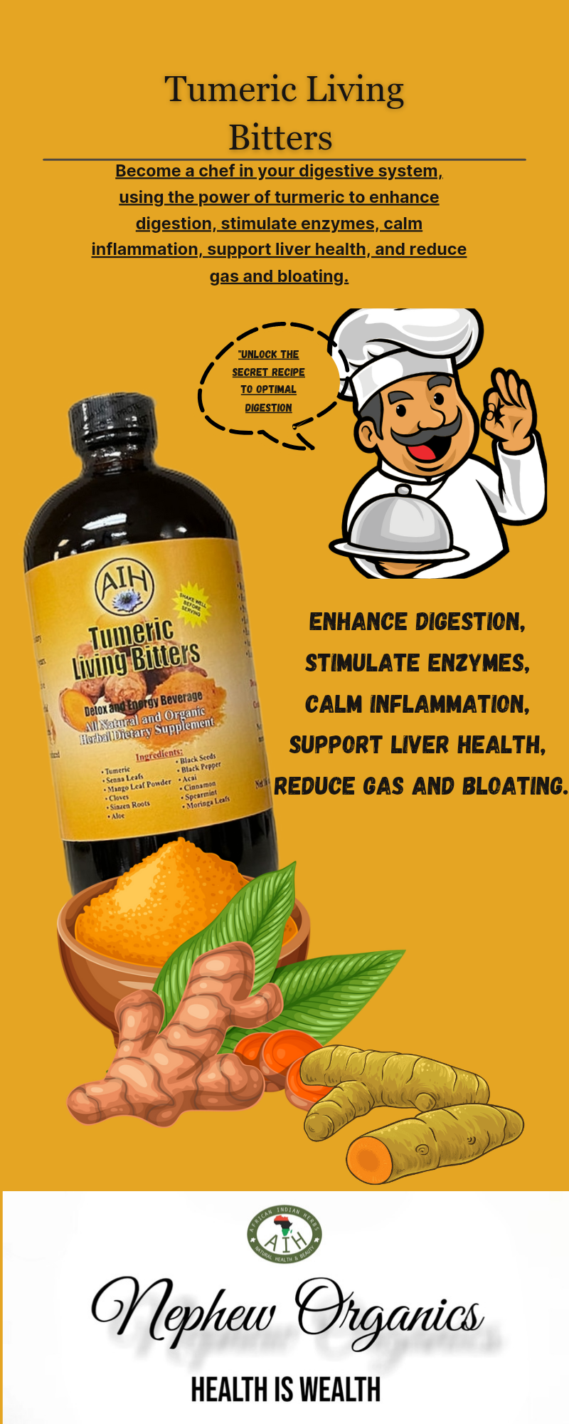 Tumeric Living Bitters – Nephew Organics