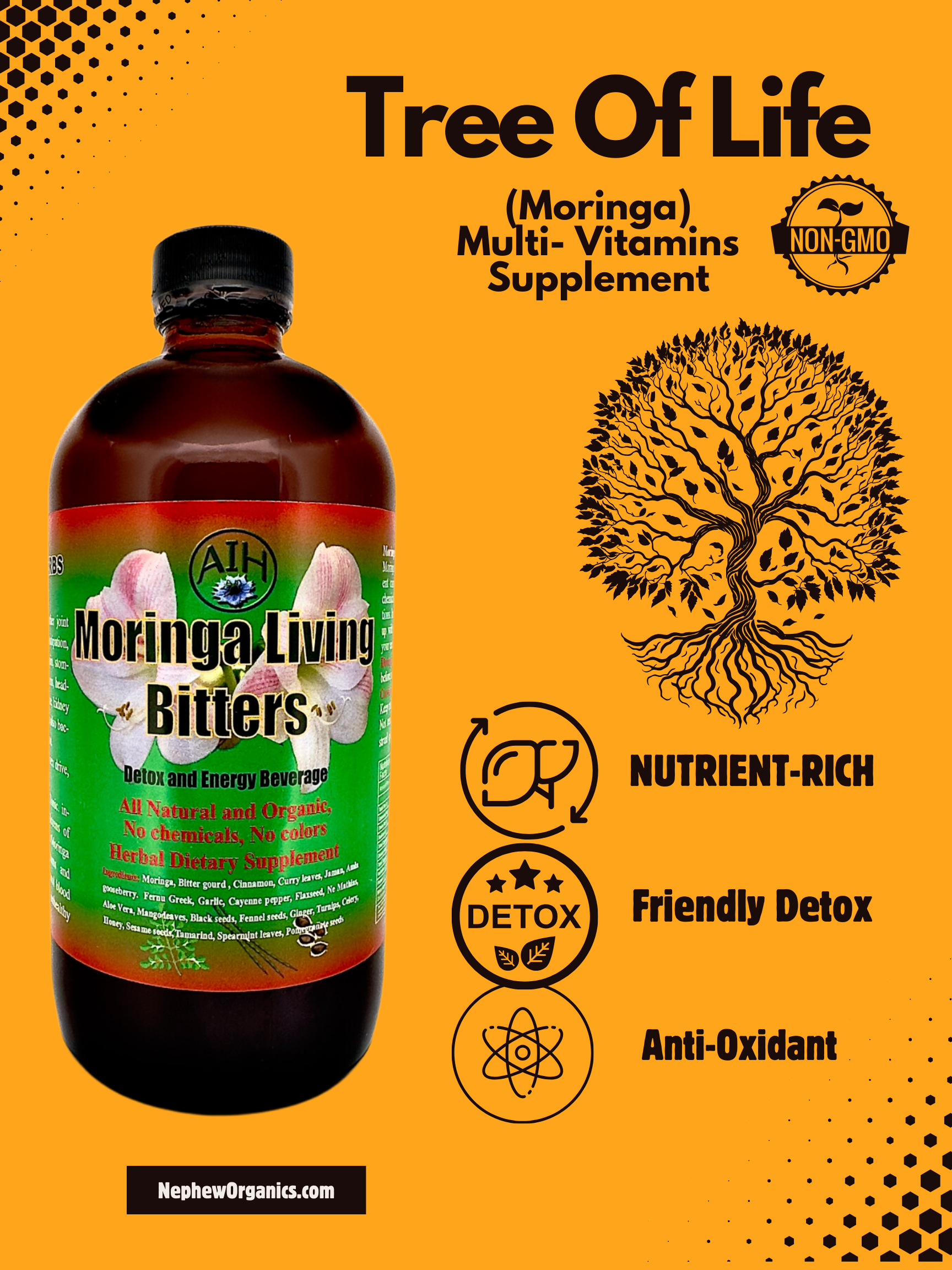 Moringa living bitters – Nephew Organics